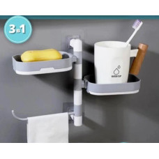 Настенный вращающийся органайзер-мыльница для ванной комнаты Rotary Drawer Type Soar Box
